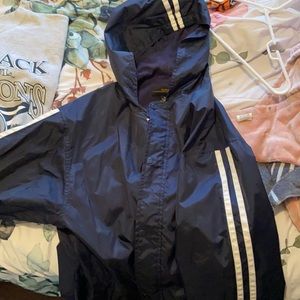Navy Adidas look alike wind breaker